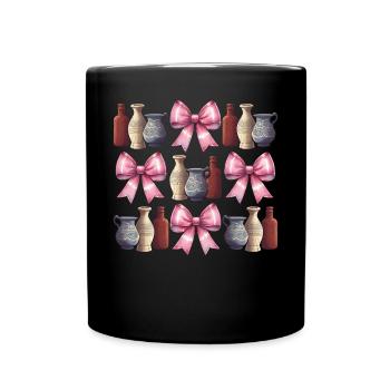 Coquette Bogen Archäologe Archäologie Vasen - Tasse einfarbig - Schwarz - Vorne