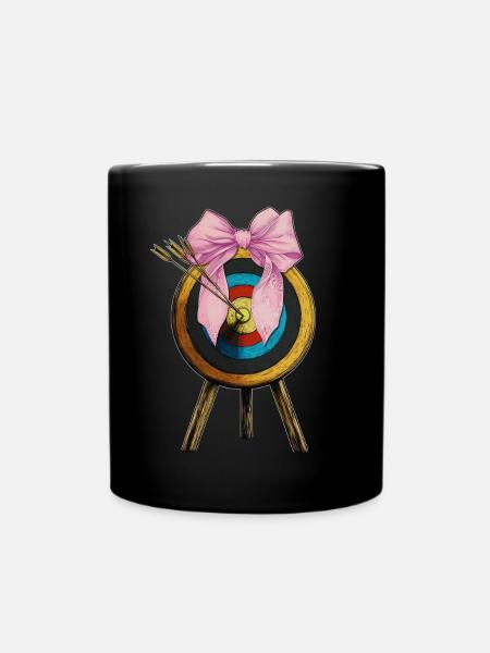 Coquette Bogen Bogenschießen Bogen und Pfeil - Tasse einfarbig - Schwarz