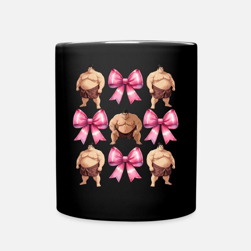 Kokette Bogen Sumo-Ringen Japanischer Sumo-Ringer - Tasse einfarbig - Schwarz