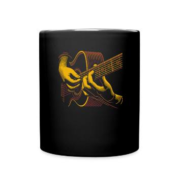 Gitarrist Gitarrist Musiker Gitarrenmusik - Tasse einfarbig - Schwarz - Vorne