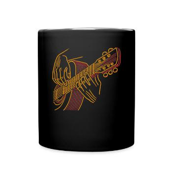 Gitarrist Gitarrist Musiker Gitarrenmusik - Tasse einfarbig - Schwarz - Vorne
