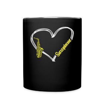 Saxophone Saxophone - Tasse einfarbig - Schwarz - Vorne