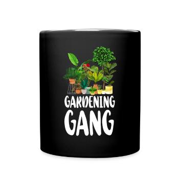 Amoureux des plantes Amis jardiniers - Mug uni - noir - Devant