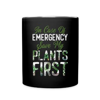 Plant Lover Gardening In Case Of - Full Colour Mug - black - Front