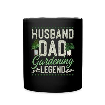 Amoureux des plantes Jardinage Papa Mari - Mug uni - noir - Devant