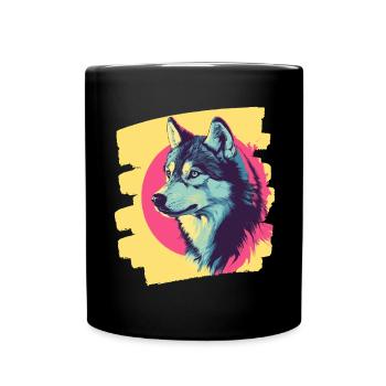 Husky - Full Colour Mug - black - Front