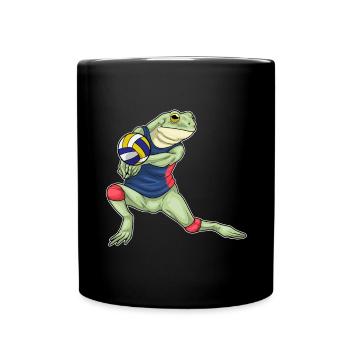 Frog Volleyball Player Volleyball - Full Colour Mug - black - Front