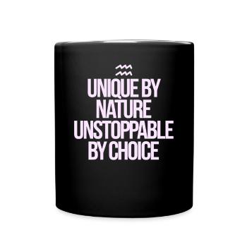Aquarius character unique by nature - Full Colour Mug - black - Front