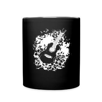 Lustige Ukulele - Tasse einfarbig - Schwarz - Vorne