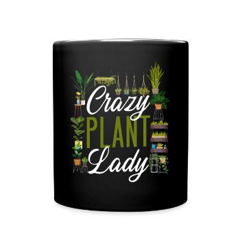 Amateur de plantes jardinage plante folle - Mug uni - noir - Devant