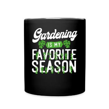 Plant Lover Gardening Gardening Is - Tasse einfarbig - Schwarz - Vorne