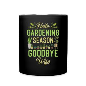 Amoureux des plantes Jardinage Mari Femme - Mug uni - noir - Devant