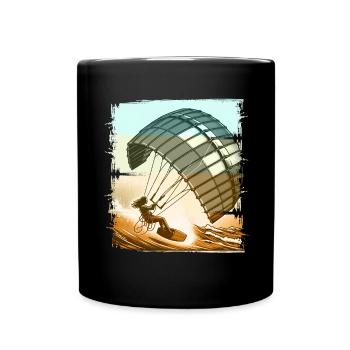 Kitesurf Kitesurfer Kiteboard - Mug uni - noir - Devant