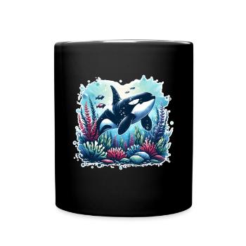 Orque Épaulard - Mug uni - noir - Devant