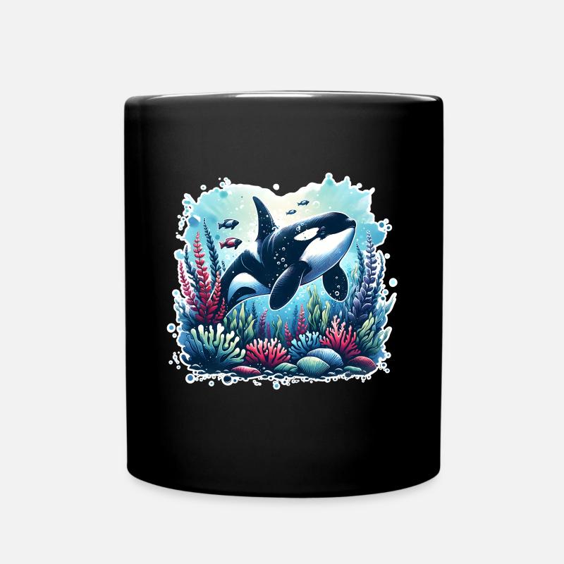 Orca Schwertwal - Tasse einfarbig - Schwarz