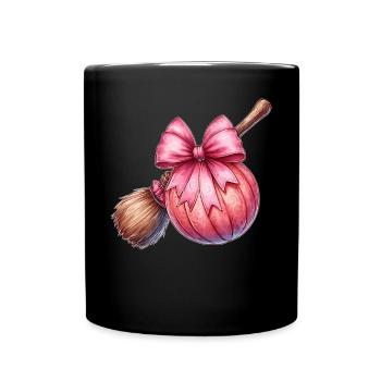 Coquette Bow Broomball Player Broomballer - Full Colour Mug - black - Front