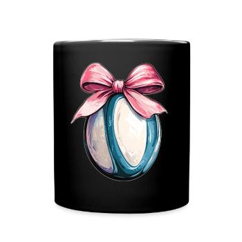 Coquette Bogen Rugby-Spieler Mütter Tag rosa - Tasse einfarbig - Schwarz - Vorne