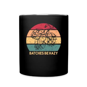 Chargen Be Hazy Hops Retro Sunset IPA BraubierHerr - Tasse einfarbig - Schwarz - Vorne