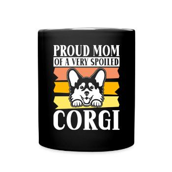 Corgi Gifts for Corgi Lovers - Full Colour Mug - black - Front