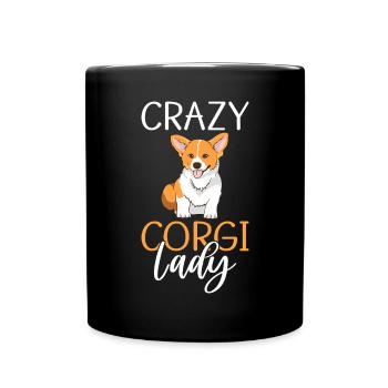 Corgi Gifts for Corgi Lovers - Full Colour Mug - black - Front
