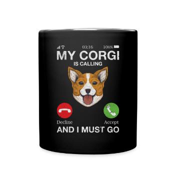 Corgi Gifts for Corgi Lovers - Full Colour Mug - black - Front
