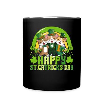 Happy St Catricks Day - Full Colour Mug - black - Front