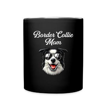 vintage Border Collie Dog - Tasse einfarbig - Schwarz - Vorne