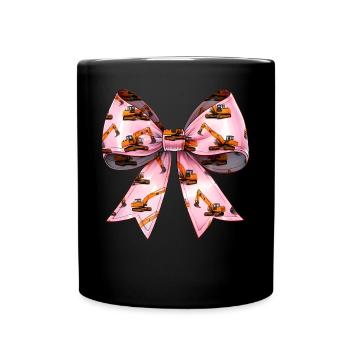 Coquette Bow Excavatrice Opérateur Construction HEO - Mug uni - noir - Devant