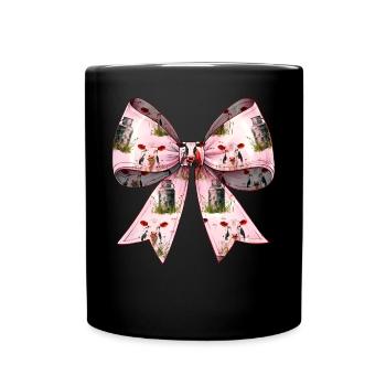 Coquette Bow Vache Fermier Lait Laitier Fermier - Mug uni - noir - Devant