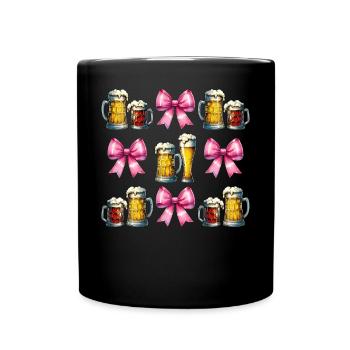 Bière artisanale Coquette Bow Brasserie de la fête des mères - Mug uni - noir - Devant