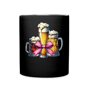 Bière artisanale Coquette Bow Brasserie de la fête des mères - Mug uni - noir - Devant