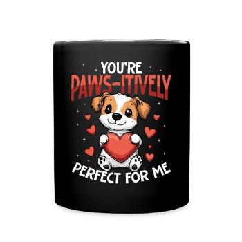 Tu es parfait pour moi chien mignon - Mug uni - noir - Devant