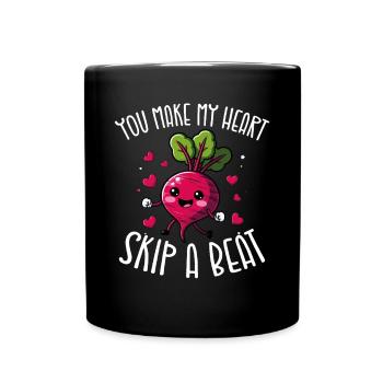 Tu me fais bondir le cœur par-dessus un navet drôle - Mug uni - noir - Devant