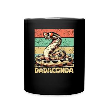Dadaconda Vatertag bester Papa Anakonda Anakonda - Tasse einfarbig - Schwarz - Vorne