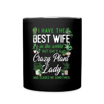 Amoureux des plantes Jardinage Femme Mari - Mug uni - noir - Devant