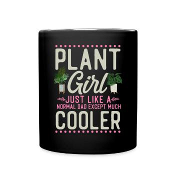 Plant Lover Gardening Girl Plant - Tasse einfarbig - Schwarz - Vorne