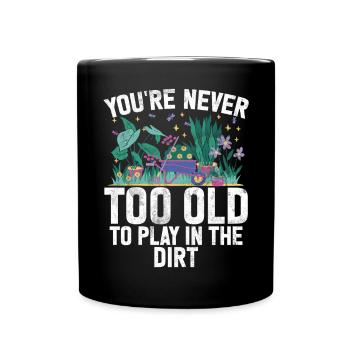 Garden Plants Gardener Garden Lover Planting - Full Colour Mug - black - Front