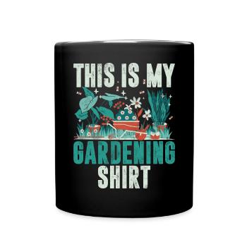 Garden Plants Gardener Garden Lover Planting - Full Colour Mug - black - Front
