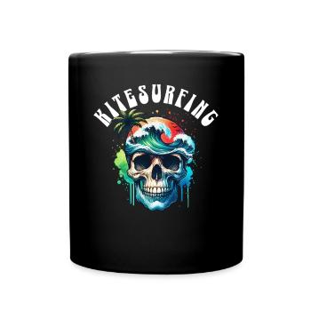 Kitesurf Kitesurfer Kiteboard - Mug uni - noir - Devant