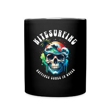 Kitesurf Kitesurfer Kiteboard - Mug uni - noir - Devant