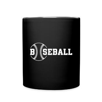 Baseball Player Design Baseball Fan - Full Colour Mug - black - Front