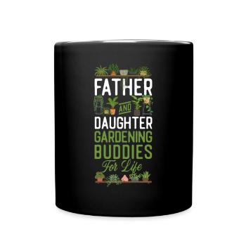 Plant Lover Gardening Dad Daughter - Full Colour Mug - black - Front