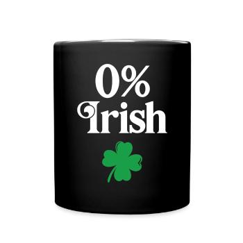 0 % Irlandais - Mug uni - noir - Devant