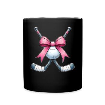 Coquette Bow Street Hockey Stick Ball Fête des Mères - Mug uni - noir - Devant