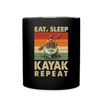 Kayak -Kayak -Paddle Lovers Kayak Adventure - Full Colour Mug - black - Front