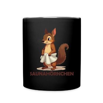 Sauna Squirrel Sauna Sauna Master Sauna Visitor - Full Colour Mug - black - Front