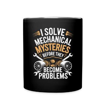 Aircraft Technician Avionics Maintenance Airport - Full Colour Mug - black - Front