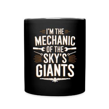 Aircraft Technician Avionics Maintenance Airport - Full Colour Mug - black - Front