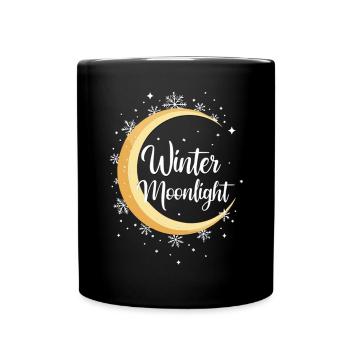 Winter Mondschein-Zauber - Tasse einfarbig - Schwarz - Vorne