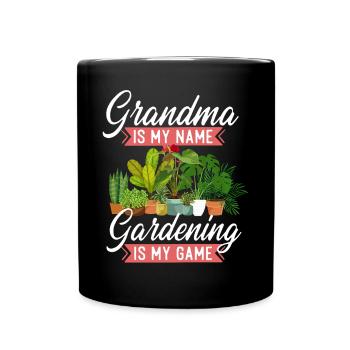 Plant Lover Gardening Grandma - Tasse einfarbig - Schwarz - Vorne